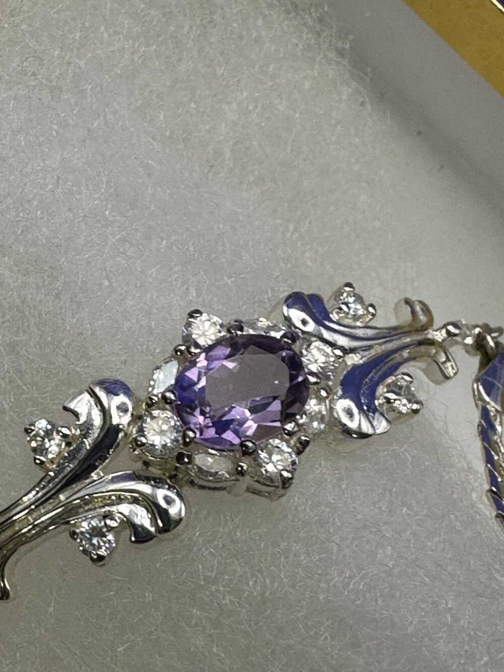 Sterling Silver JC Amethyst Bracelet - Picture 10 of 15